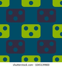 Mechanism face seamless pattern. Strict line geometric pattern for your design.