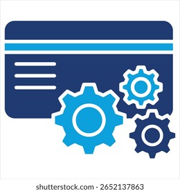 Mechanism Flat Blue Icon Vector Illustration