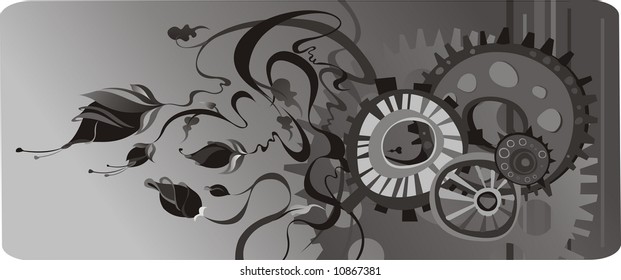 mechanism with flower elements
