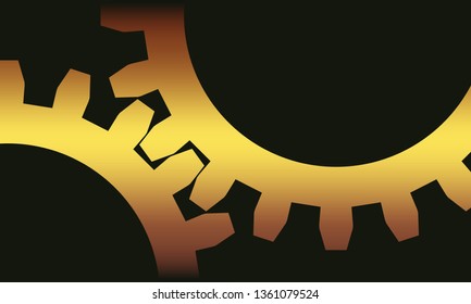 Mechanism of Gears. Communication Concept in Industrial Design. Modern brochure design template