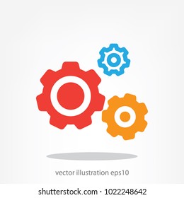 mechanism of gears icon vector