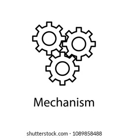 mechanism icon. Element of web icon with name for mobile concept and web apps. Detailed mechanism icon can be used for web and mobile. Premium icon on white background