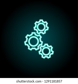 mechanism icon. Elements of Science in neon style icons. Simple icon for websites, web design, mobile app, info graphics