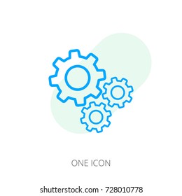 Mechanism icon, Gear Icon, Cogwheel icon, Setting icon vector, Tools, Cog, Gear Sign Isolated on white background.

