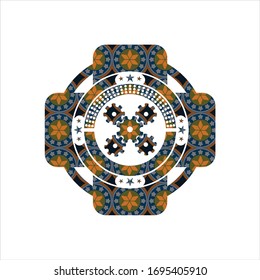 Mechaniksymbol im arabischen Stil. arabische Dekoration.