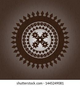 mechanism icon inside wooden signboards