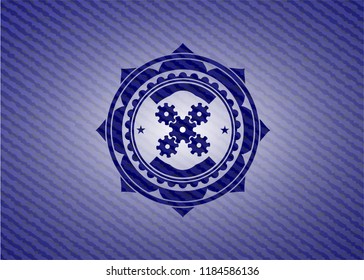 mechanism icon with jean texture