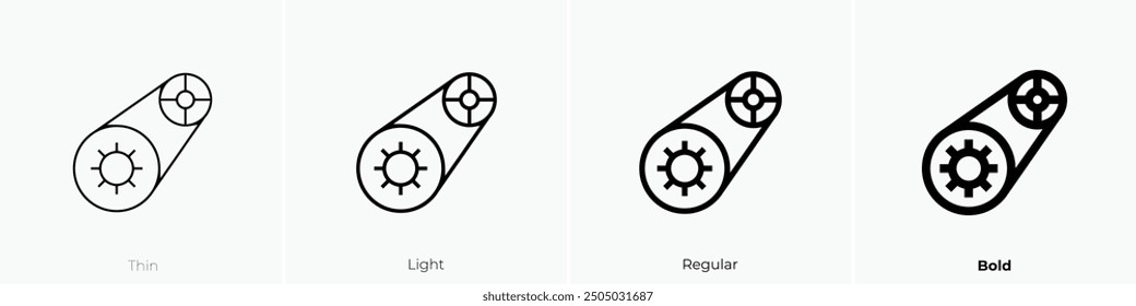 mechanism icon. Thin, Light Regular And Bold style design isolated on white background