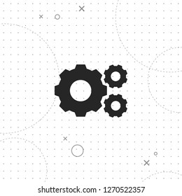 Mechanism icon, vector best flat icon on texture background , EPS 10