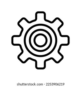 Mechanism line icon. Wrench, settings, thinking, puzzle, settings, parameters, search, research, correction, setting, sorting. The concept of parameters. Vector black line icon on white background.