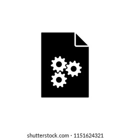 mechanism on document icon. Element of document icon. Premium quality graphic design icon. Signs and symbols collection icon for websites, web design, mobile app