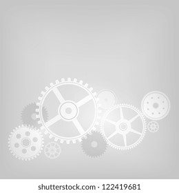 Mechanism on Grey Gradient Background. Vector Illustration. EPS 10.