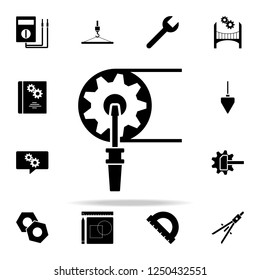 mechanism and screwdriver icon. Engineering icons universal set for web and mobile