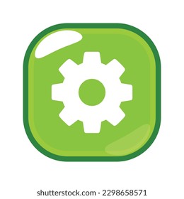 mechanism setting gear icon button illustration