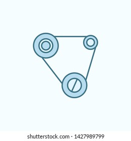 mechanism with simple color element icon