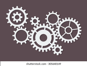 mechanism system. Vector Illustration