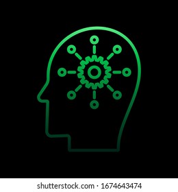 Mechanism of thinking nolan icon. Simple thin line, outline vector of intelligence icons for ui and ux, website or mobile application