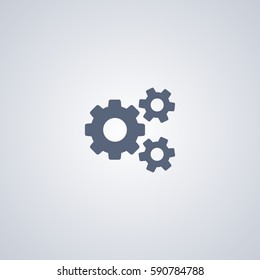 Mechanism vector icon, Gear vector icon