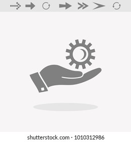 mechanism, wheel flat icon. Vector illustration for web