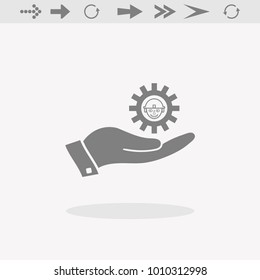 mechanism, wheel flat icon. Vector illustration for web