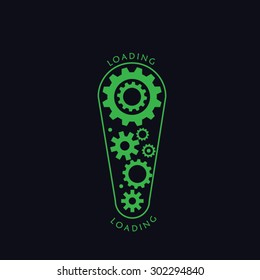  mechanism works. Modern style logo vector illustration concept.