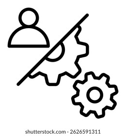 Mechanization Icon Element For Design