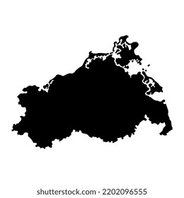 Mecklenburg Vorpommern state map. Vector illustration.