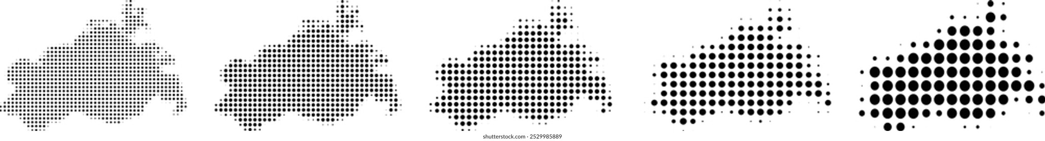 Mecklenburg-Vorpommern Mapa meio-tom em diferentes tamanhos.eps
