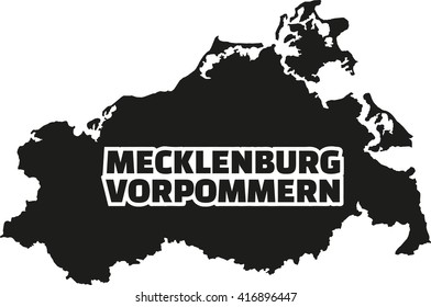 Mecklenburg-Western Pomerania map with german title