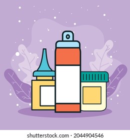 Med Kit Bottles Medicine Icons