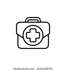 med kit icon Flat symbol set outline