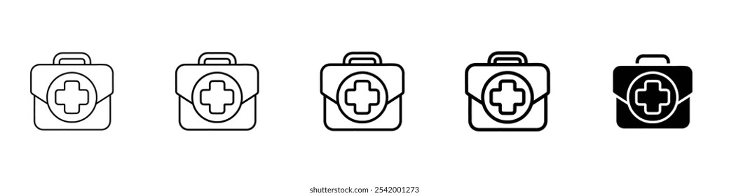 med kit icon Simple outline illustration