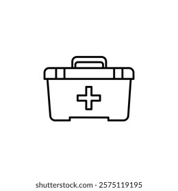 med kit icon Simple outline illustration