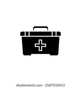 med kit icon Simple thin line logo