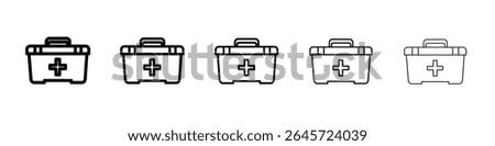 med kit icon simple vector outline logo