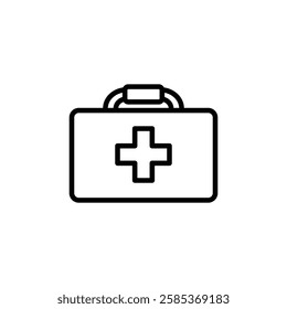 med kit iconVector illustration in black