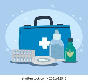 med kit with supplies design
