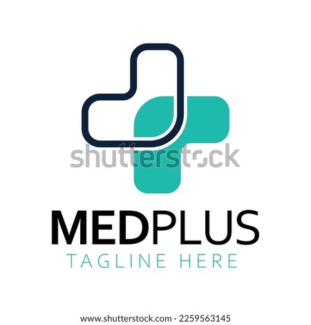 Med plus logo template. medical plus sign logo. 