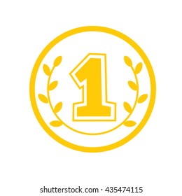 Medal for 1 place. Vector illustration