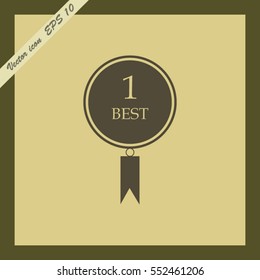 Medal 1st place best vector icon