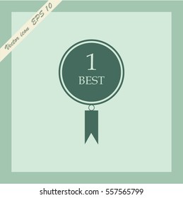 Medal 1st place best vector icon