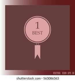 Medal 1st place best vector icon