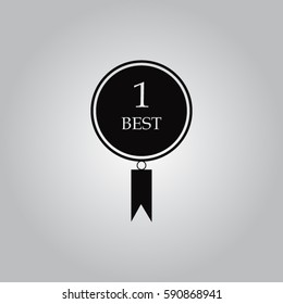 Medal 1st place best vector icon
