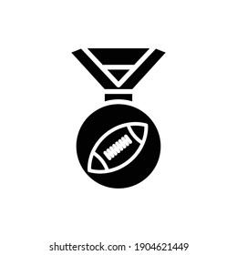 Medal, American football icon. simple design editable. Design template vector