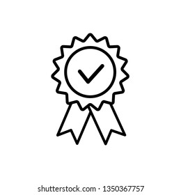 medal approved icon vector illustration - Shutterstock ID 1350367757