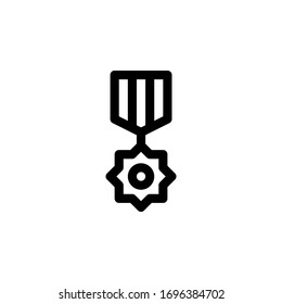 Medal Army Outline Icon Vector Illustration
