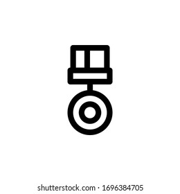 Medal Army Outline Icon Vector Illustration
