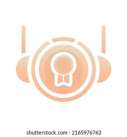 medal astronaut logo gradient design template icon