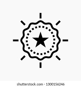 Medal award concept line icon. Simple element illustration.  Medal award concept outline symbol design. Can be used for web and mobile UI/UX . Modern vector style.
