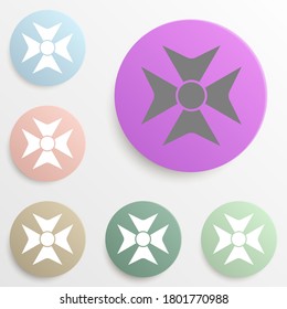 Medal Award Cross badge color set. Simple glyph, flat vector of web icons for ui and ux, website or mobile application